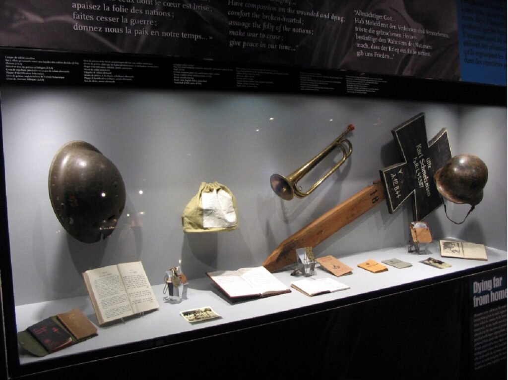 objects inside the Caen Memorial