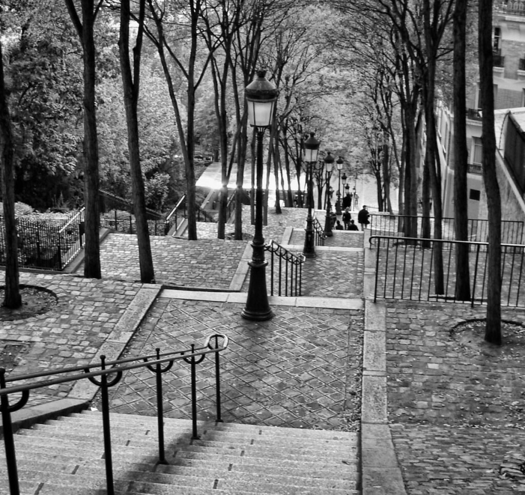 Guide to the Montmartre district in Paris: the famous stairs