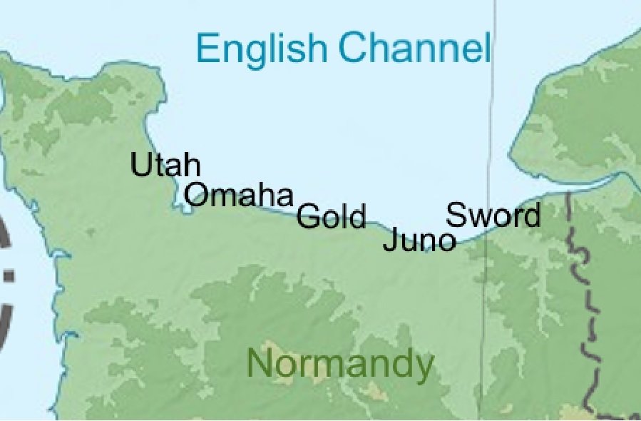D-Day landing beaches Maps